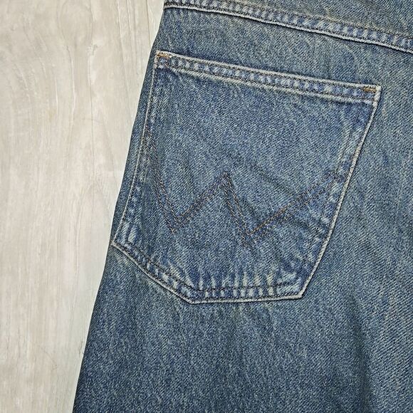 RARE Wrangler Destructed Loose Fit Jean size 29 32 Blue Country - Picture 3 of 10